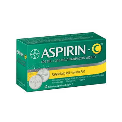 ASPIRIN C EFFERV TAB 10 X (400+240)MG